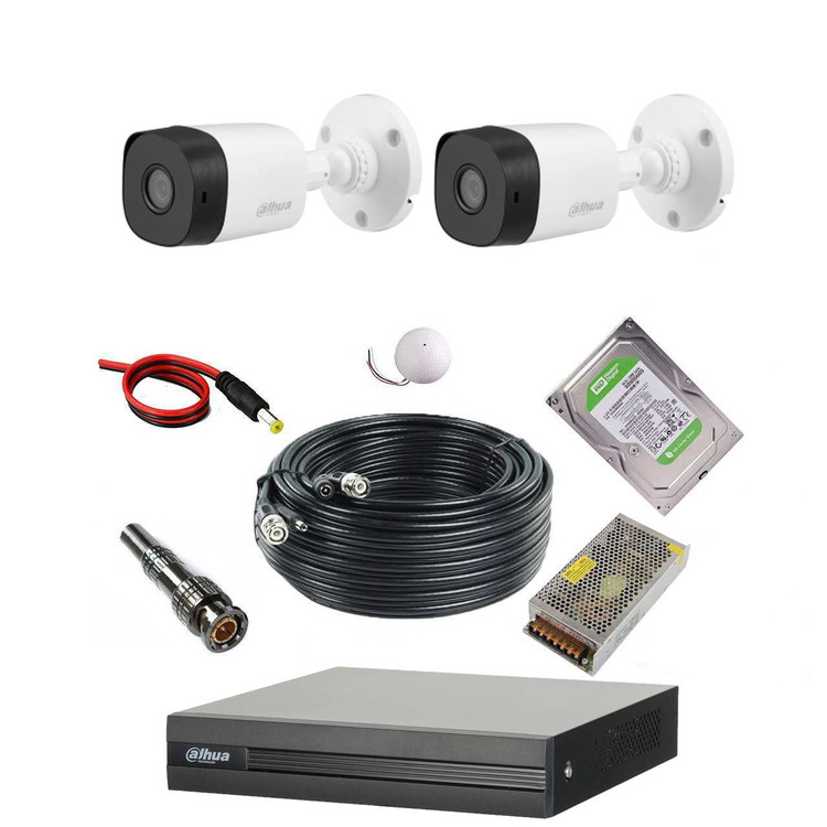 پکیج 2 دوربین اقتصادی داهوا دید درشب